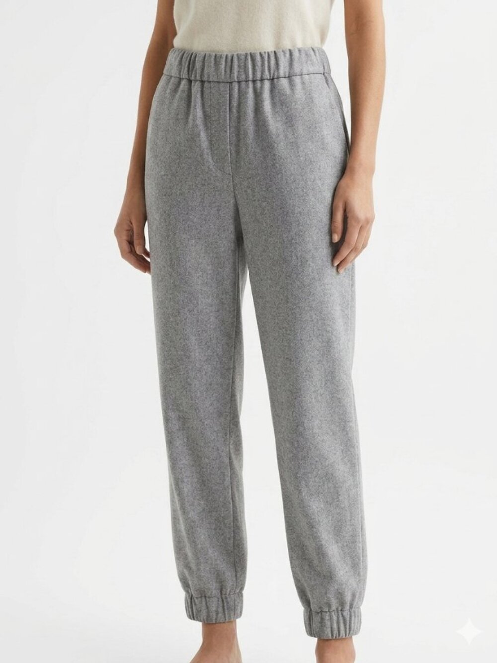 NWOT ARITZIA WILFRED TURQUET HEATHER GREY WOOL JOGGERS - XS